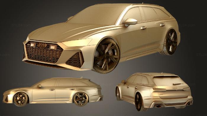 Автомобили и транспорт (Audi RS6 Avant 2020, CARS_0613) 3D модель для ЧПУ станка